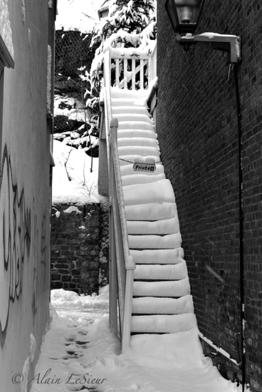 Escalier de neige